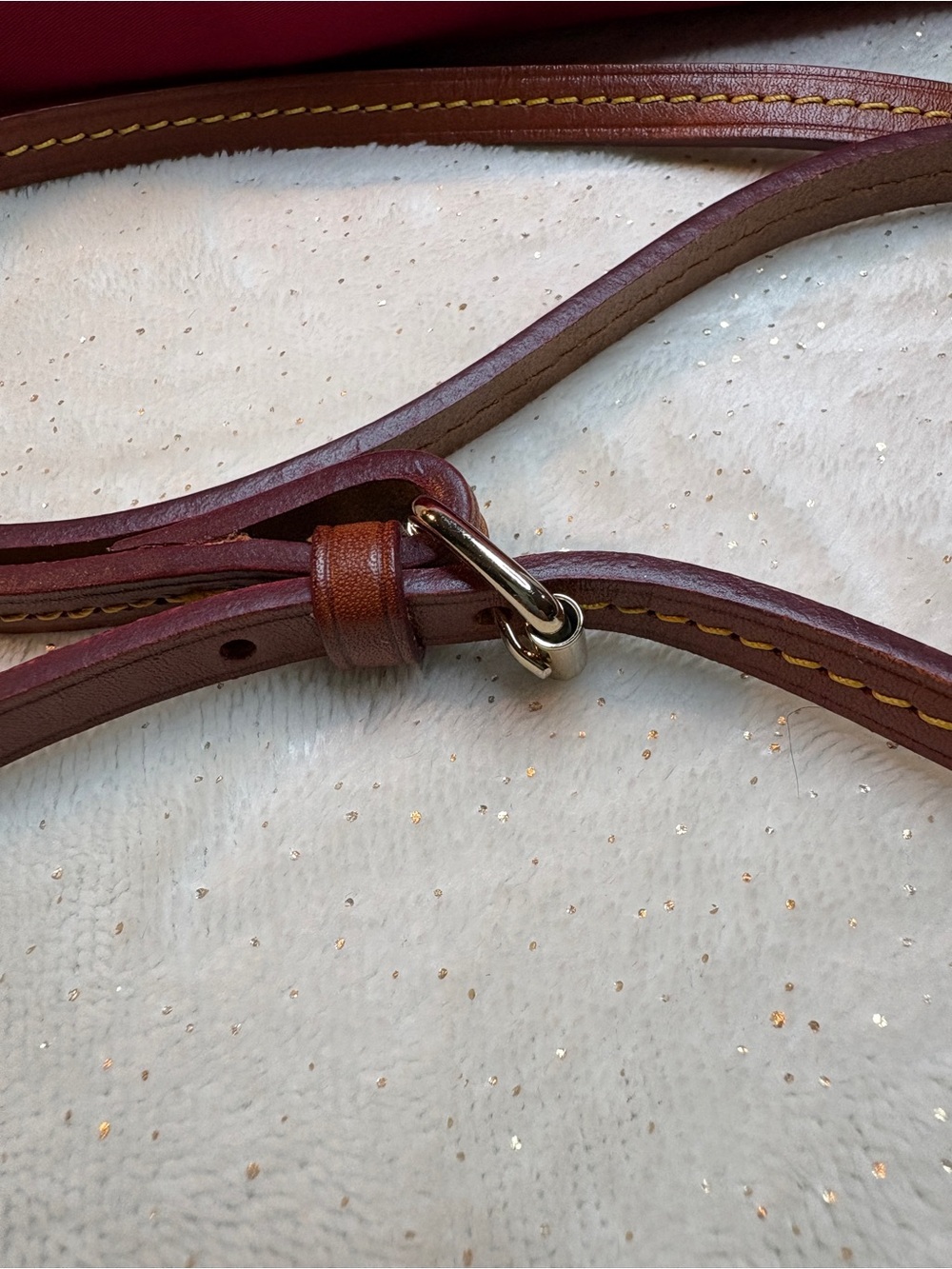Dooney & Bourke Red Nylon Crossbody Bag Leather Strap Duck Logo - Picture 8 of 16